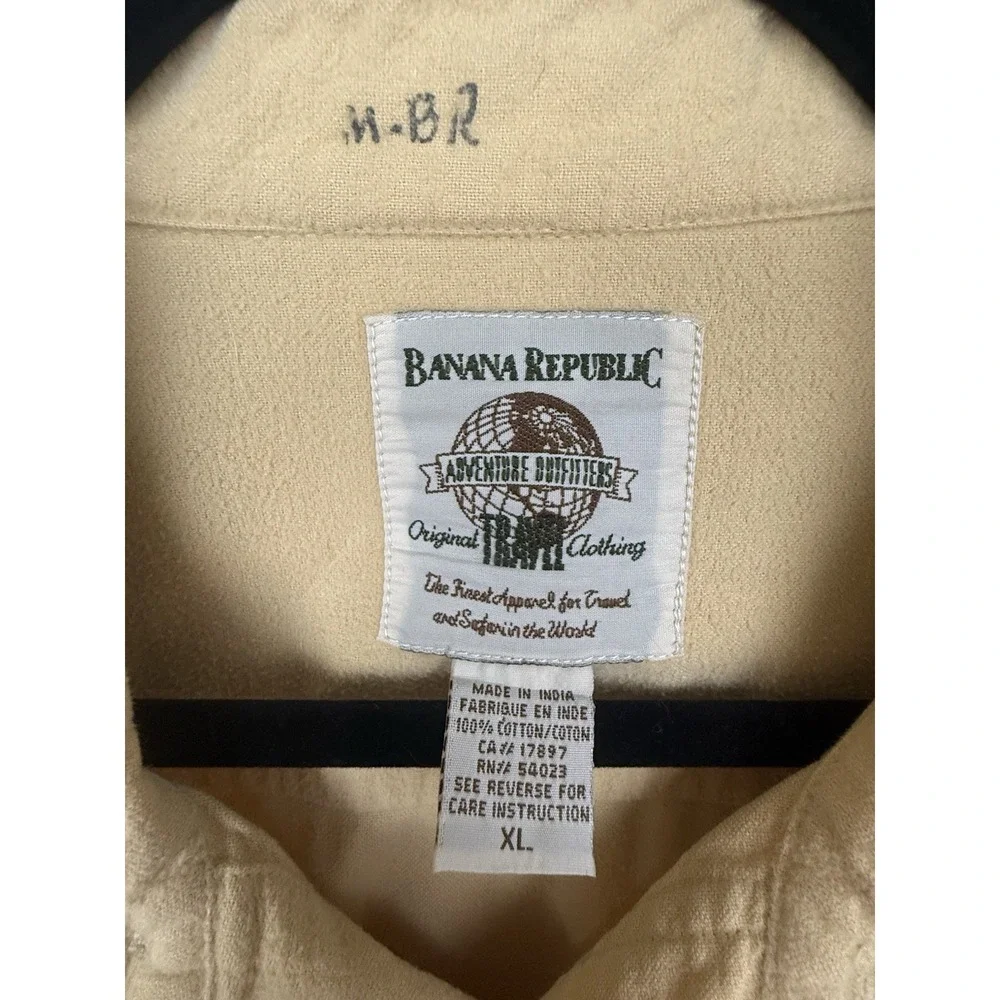 Vintage Banana Republic Adventure Outfitters Button Shirt Travel Wear Men's XL